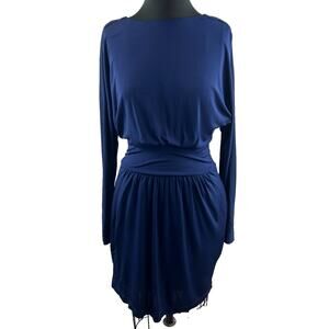 Radenroro NYC Dark Blue Navy Dress 6 Medium Made in USA Open Back Dress $495